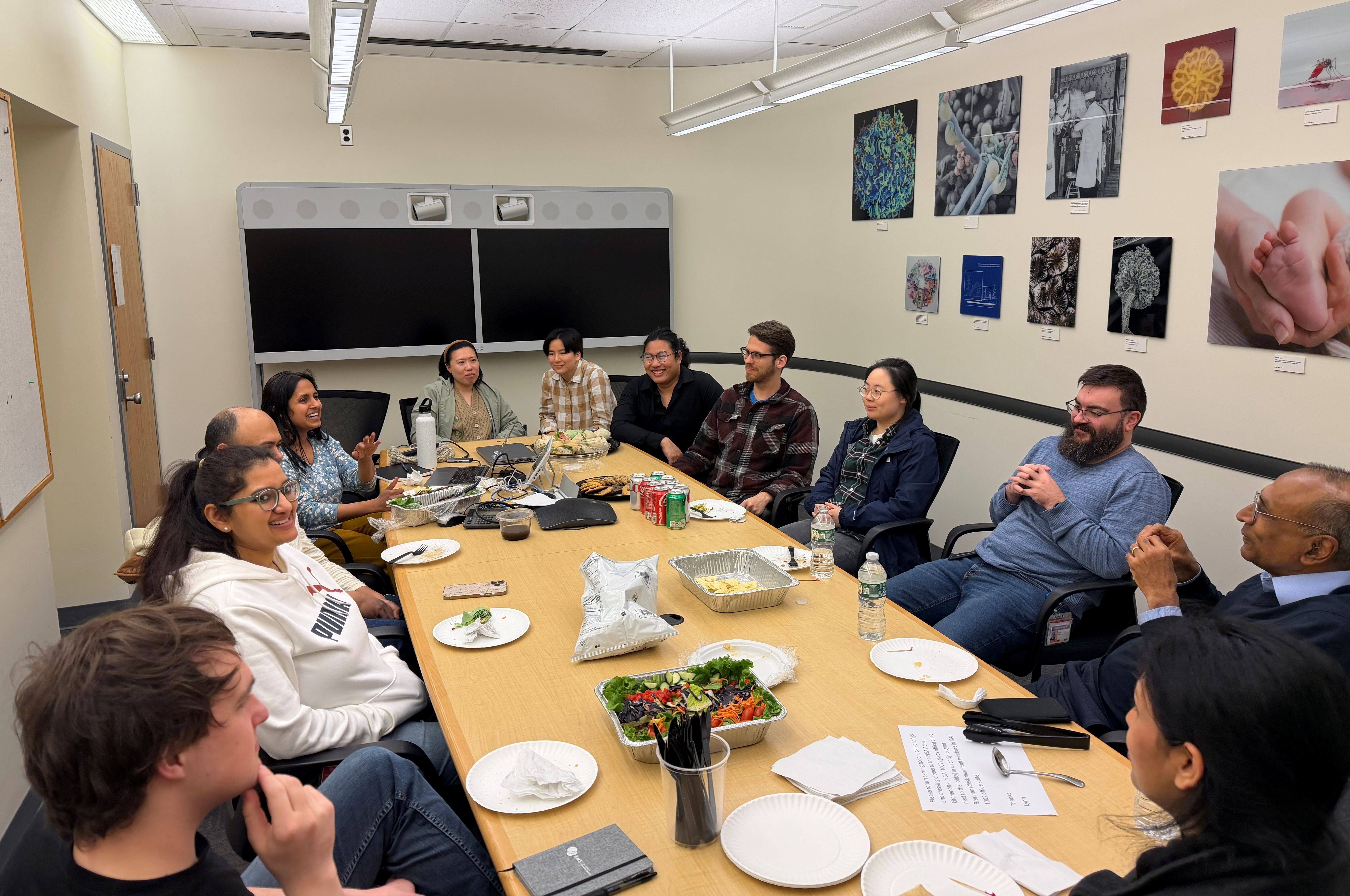 Dr. Ramakrishnan with students and postdocs