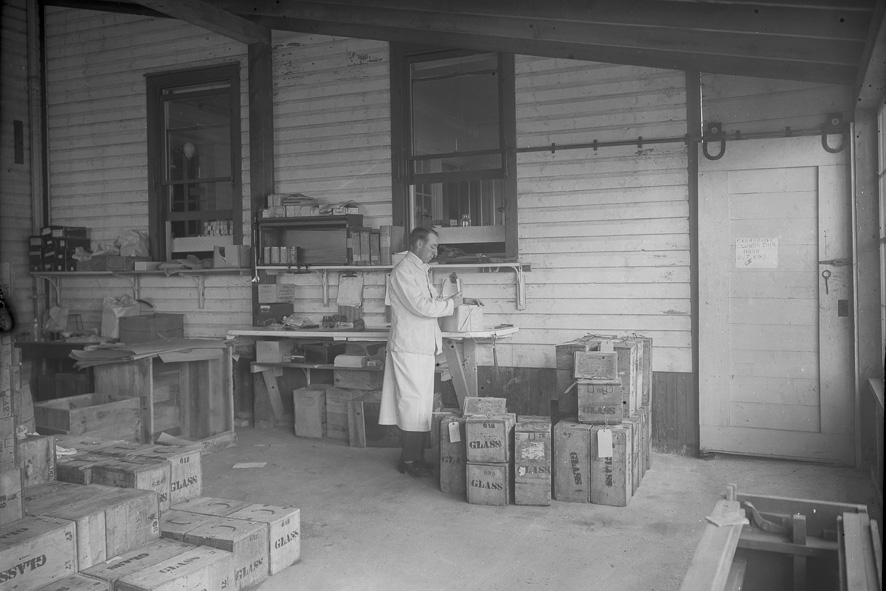 laboratory's shipping room