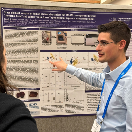 Joe Teson presenting poster