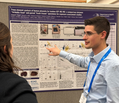 Joe Teson presenting poster