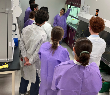 PHLA interns in teaching lab