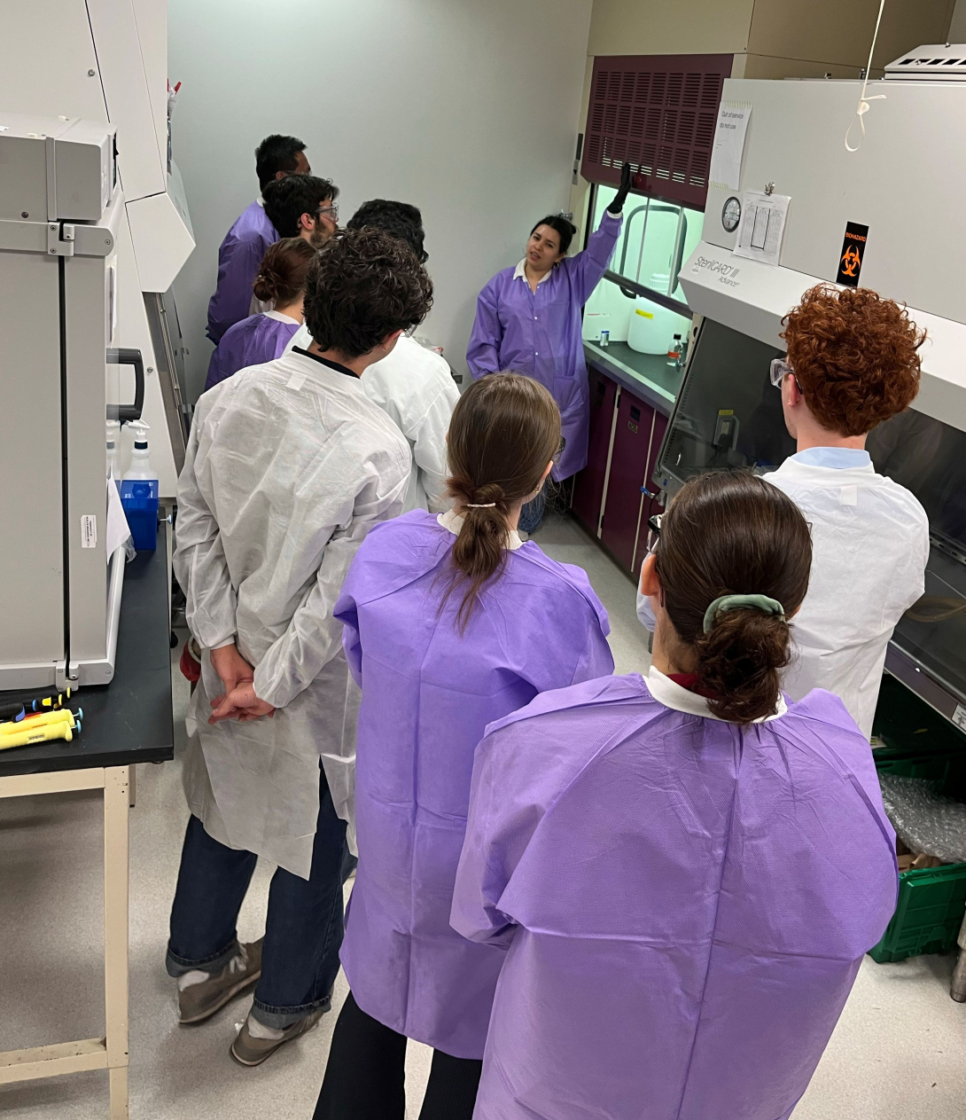 PHLA interns in teaching lab