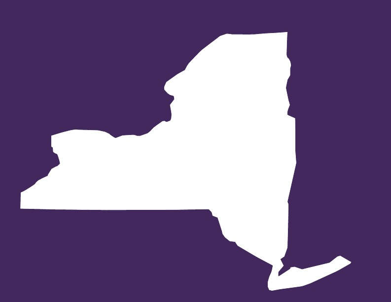 NYS on purple background